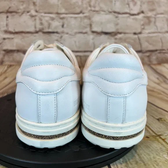 Birkenstock Bend Low Men's Solid White Leather Low Lace Up Sneakers Size 9 - Picture 3 of 8